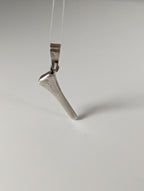 Silver Steed Horseshoe Nail Silver Pendant