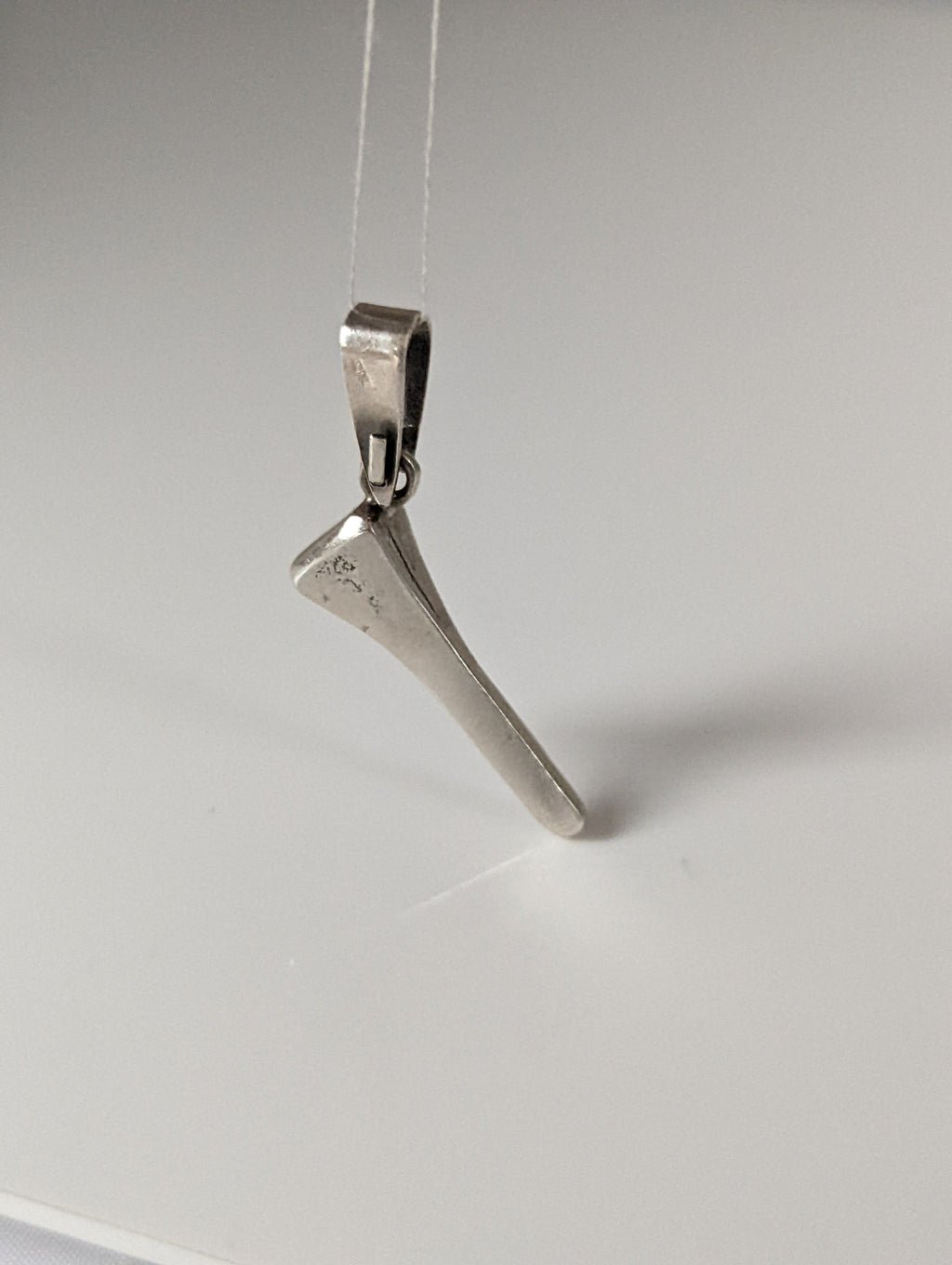 Silver Steed Horseshoe Nail Silver Pendant