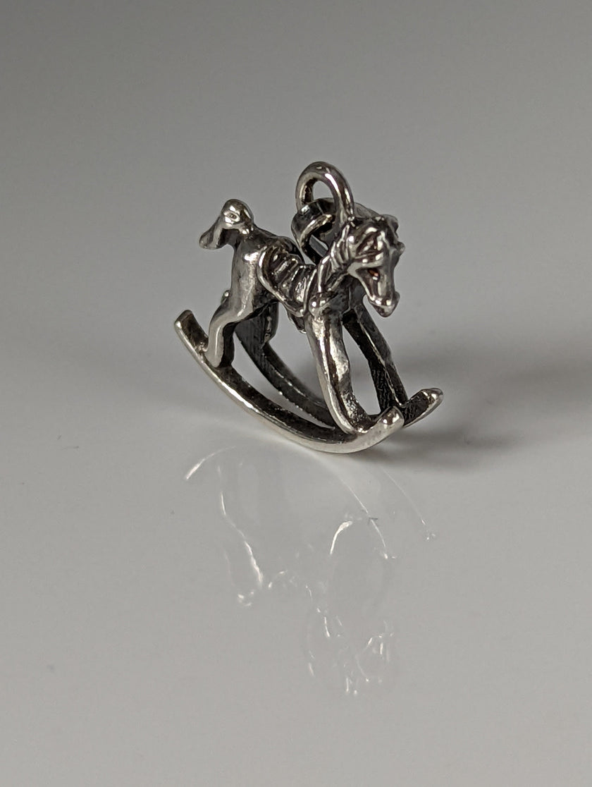 Silver Steed Rocking Horse Silver Pendant