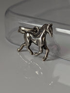 Silver Steed Trotting Horse Silver Pendant