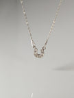 Silver Steed Crystal Horseshoe Necklace