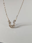 Silver Steed Crystal Horseshoe Necklace