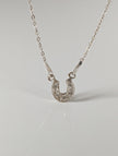 Silver Steed Crystal Horseshoe Necklace