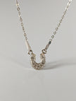 Silver Steed Crystal Horseshoe Necklace