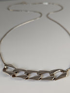 Silver Steed Chain Link Necklace