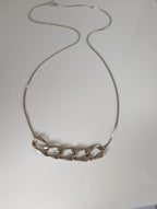 Silver Steed Chain Link Necklace