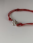 Silver Steed Paw Print Cord Bracelet