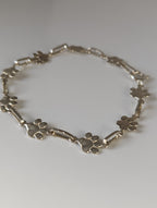Silver Steed Paw Print Silver Bracelet