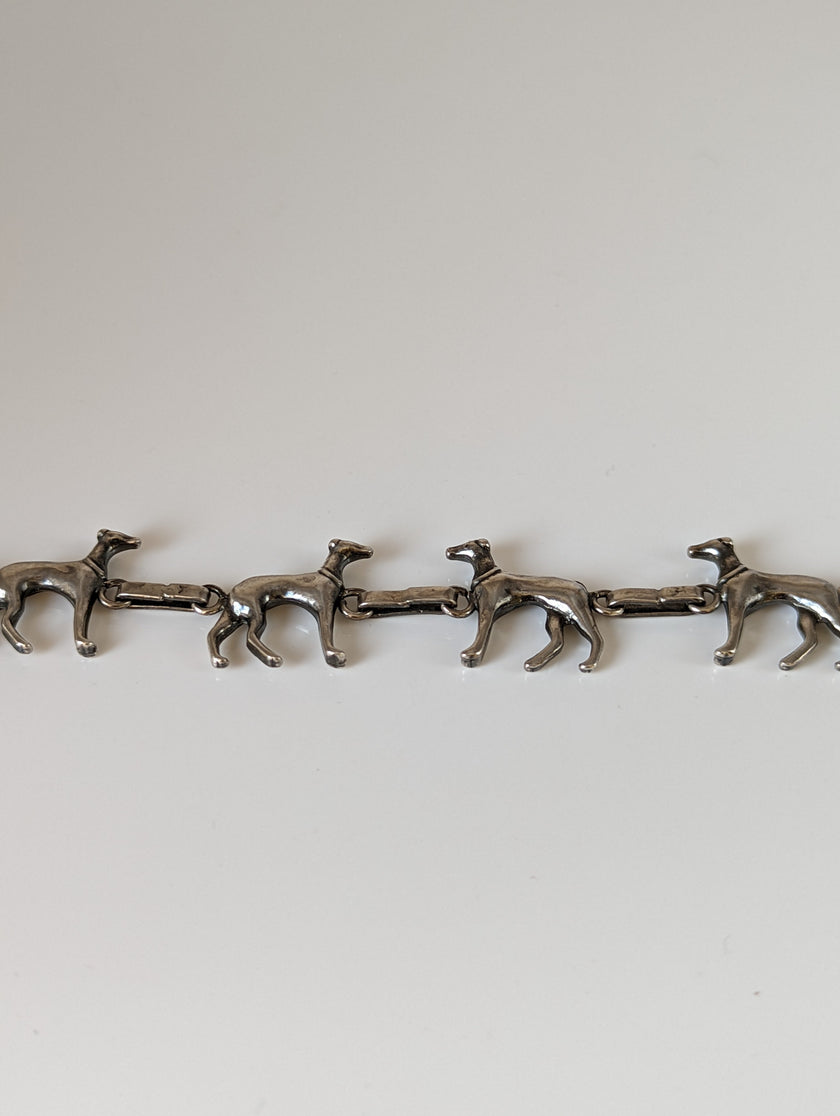 Silver Steed Greyhound Silver Bracelet
