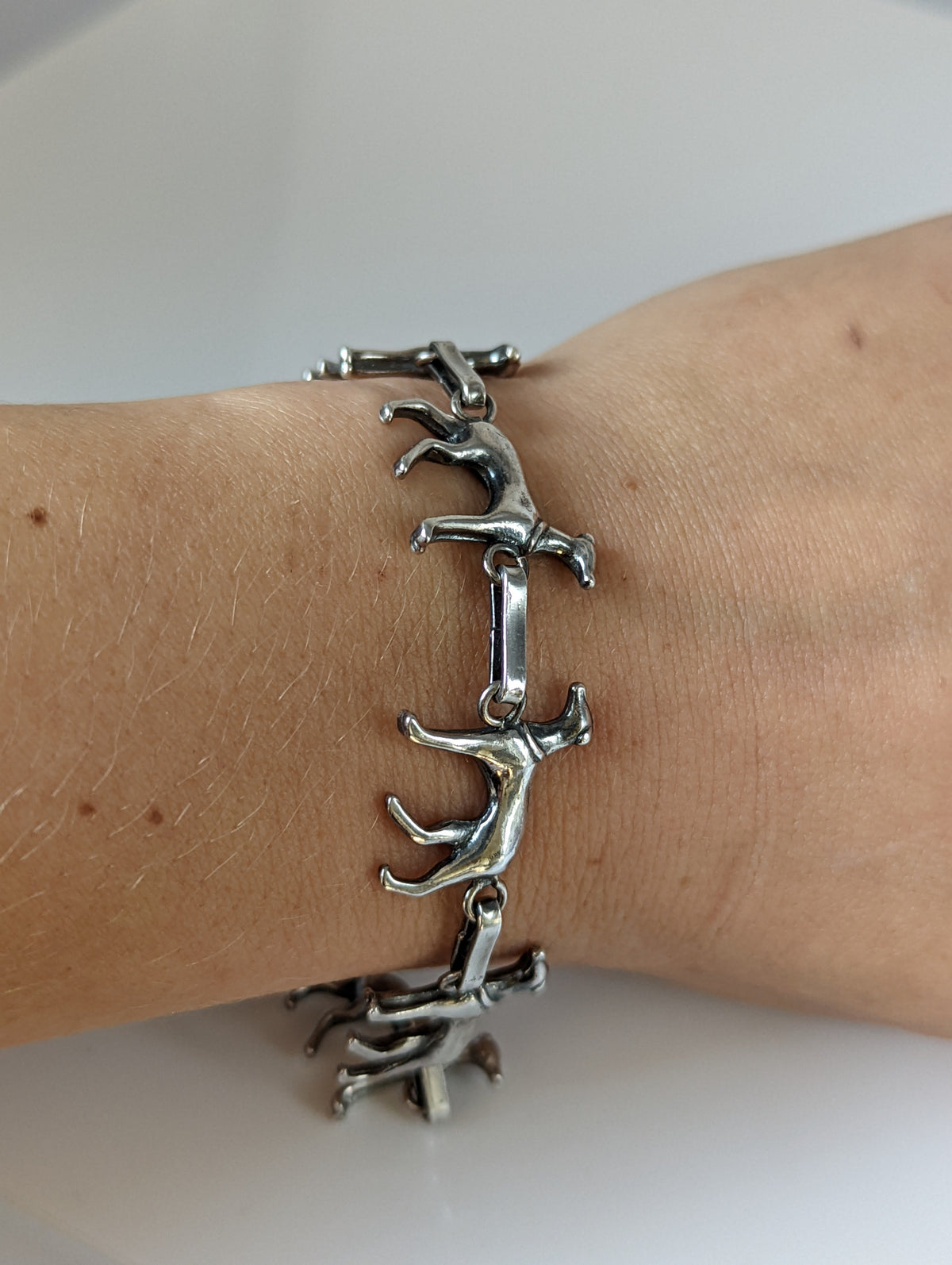 Silver Steed Greyhound Silver Bracelet