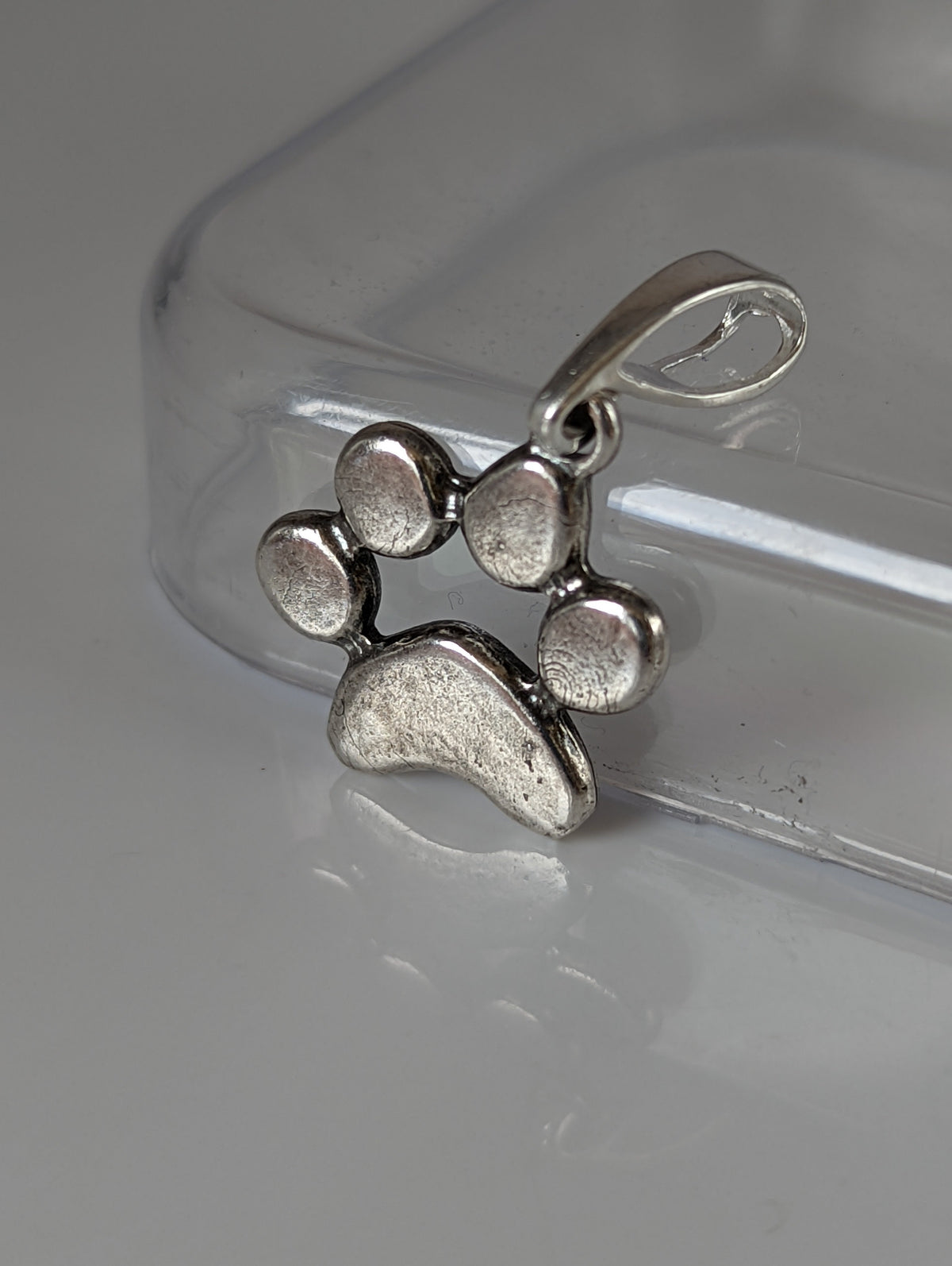 Silver Steed Paw Print Silver Pendant