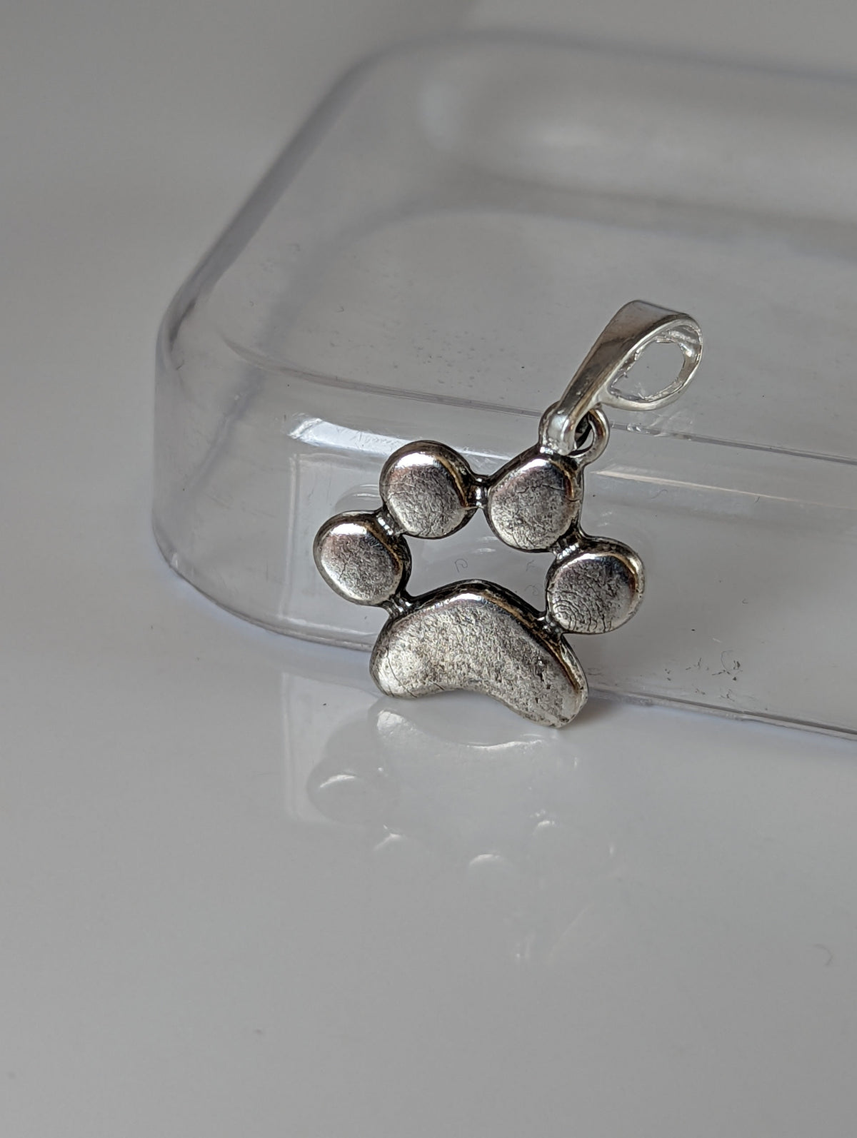 Silver Steed Paw Print Silver Pendant