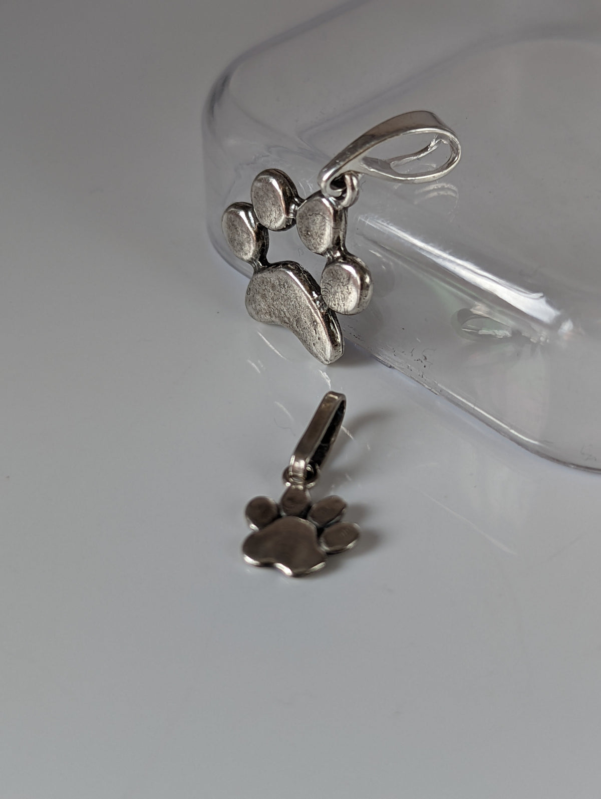 Silver Steed Paw Print Silver Pendant