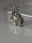 Silver Steed Schnauzer Head Silver Pendant