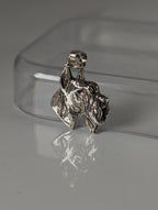 Silver Steed Schnauzer Head Silver Pendant