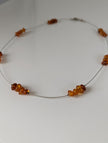 Silver Steed Real Amber Bead Necklace