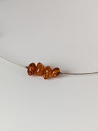 Silver Steed Real Amber Bead Necklace