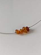 Silver Steed Real Amber Bead Necklace