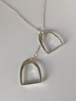 Silver Steed Two Stirrups Necklace