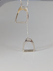Silver Steed Two Stirrups Necklace