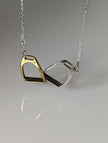 Silver Steed Two Stirrups Necklace