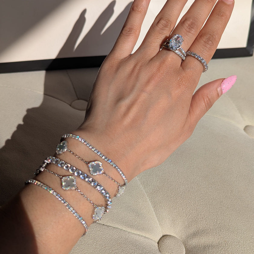 Sterling Silver Clover Bracelet