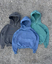 WASHED BLANK HOODIE GREEN