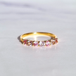 Pink Sapphire & Pink Amethyst Half Eternity Band in 18k Gold Vermeil