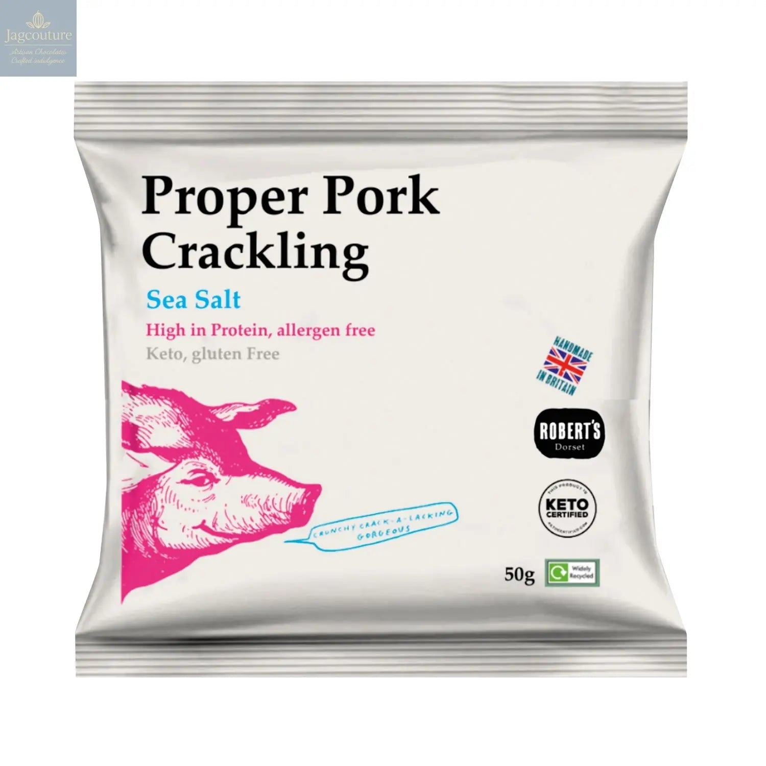 Proper Pork Crackling flavoured with sea salt - VAT FREE