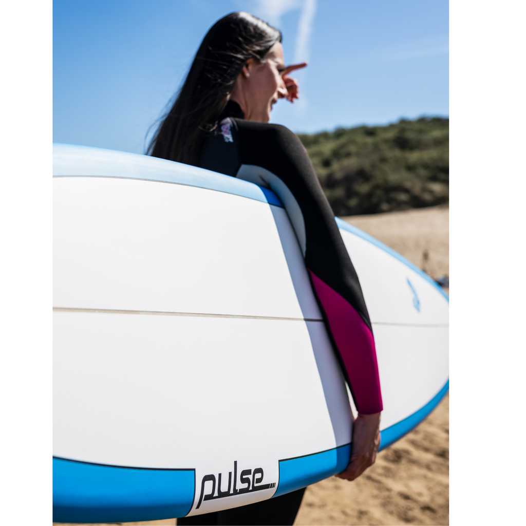 9' Pulse Longboard Round Tail Surfboard by Australian Board Co - FCSII Finboxes