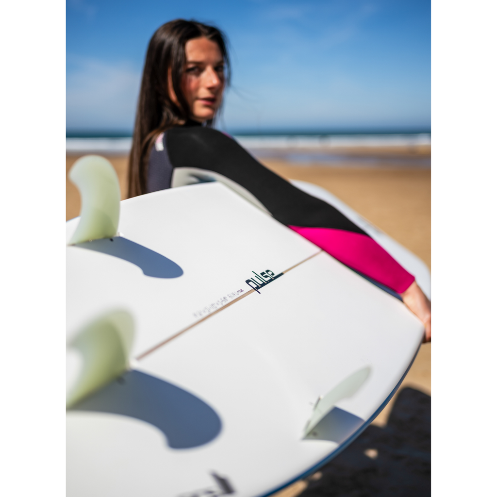 8' Pulse Squash Tail Mini Mal Surfboard by Australian Board Co - FCSII Finboxes