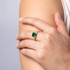 Diamonfire Square Cut Trilogy Ring