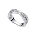 Diamonfire Zirconia Criss Cross Ring