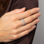 Diamonfire Zirconia Criss Cross Ring