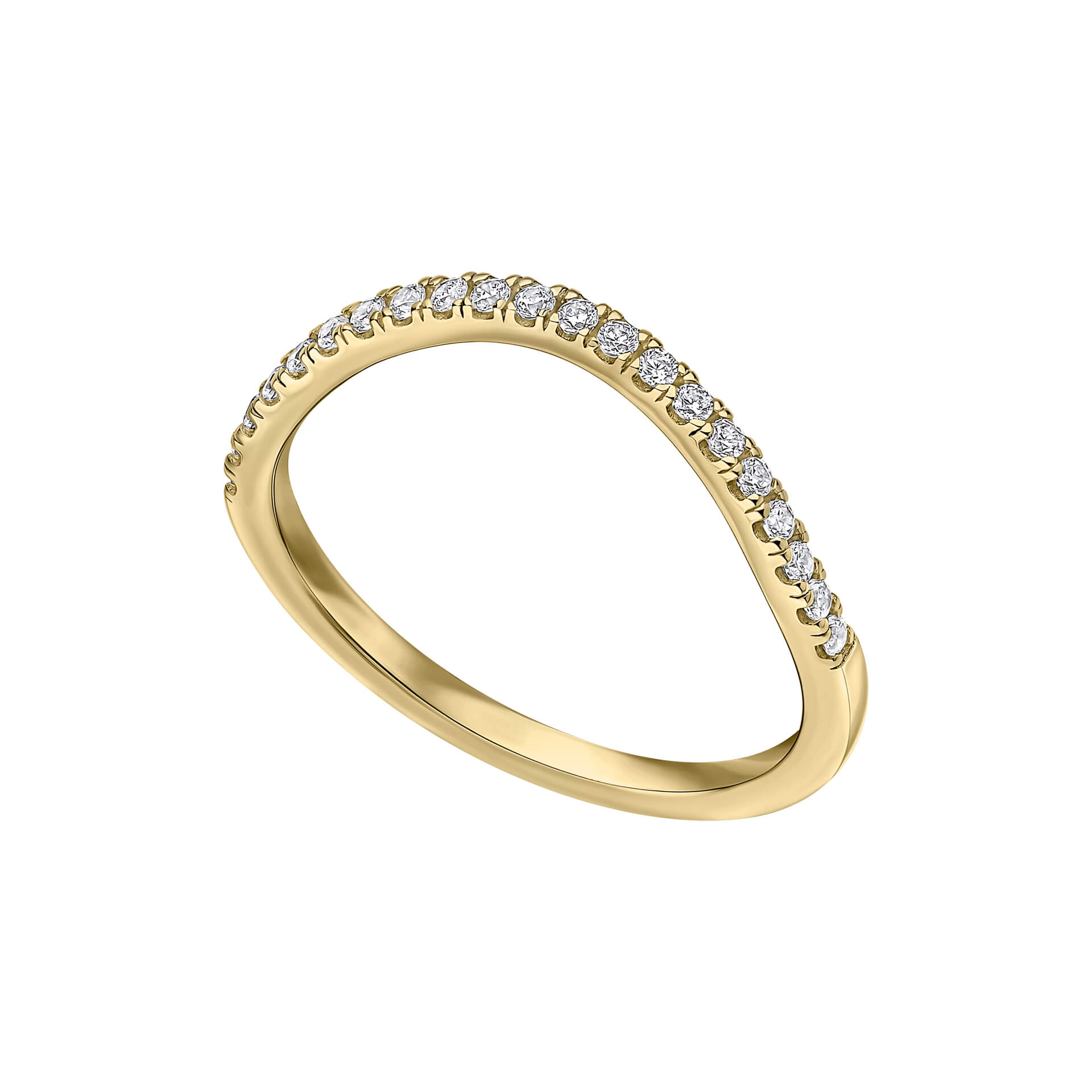 Diamonfire Zirconia Wave Cluster Ring