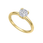 Diamonfire Double Claw Solitaire Ring
