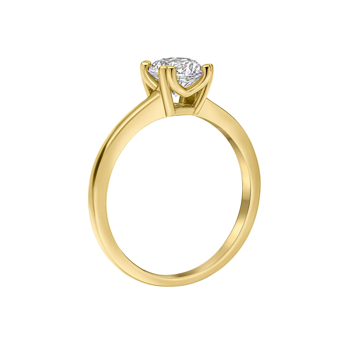 Diamonfire Double Claw Solitaire Ring