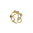 Thalia Adjustable Gemstone Ring: Labradorite