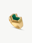 Gold Vermeil Malachite ring - Daryl | No More Nobody