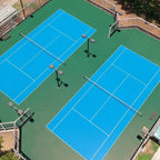 Singles Tennis Court System with Court Markings