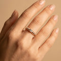 Solid Gold Ring – Radiant Beaded Solitaire | Gold | Majestic Jewellery