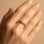 Solid Gold Ring – Radiant Beaded Solitaire | Gold | Majestic Jewellery