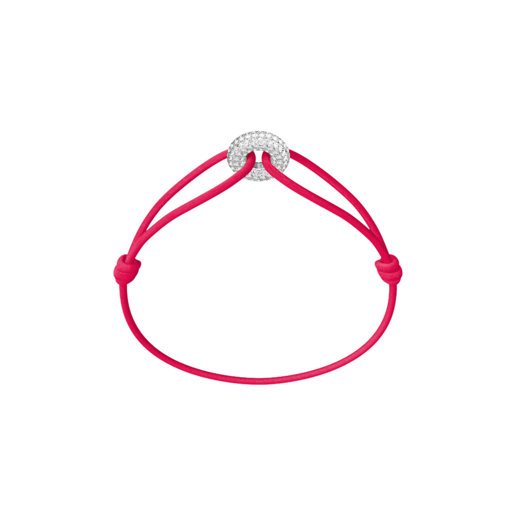 Mini Silver Soho Pavé Cord Bracelet