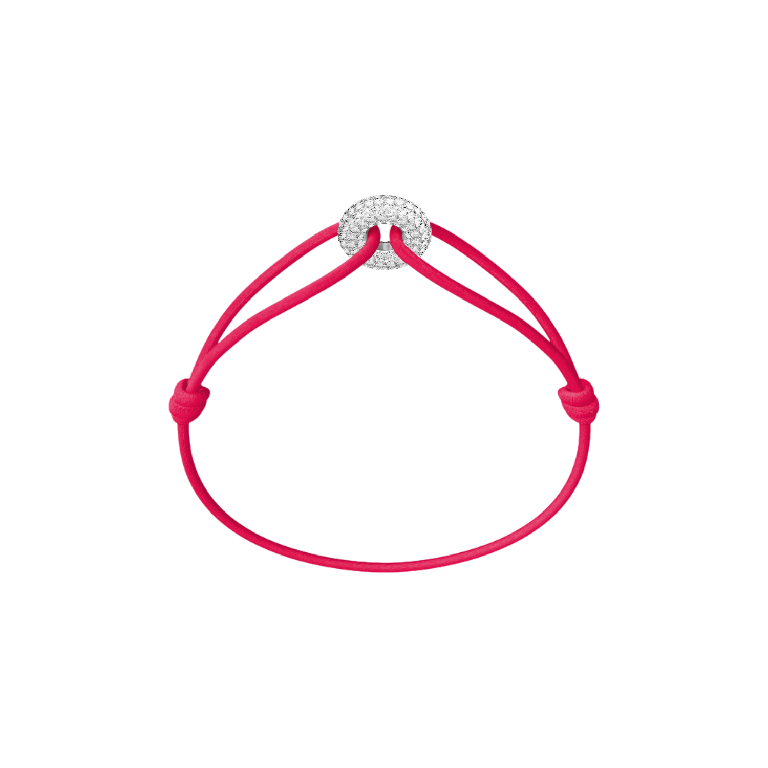 Mini Silver Soho Pavé Cord Bracelet