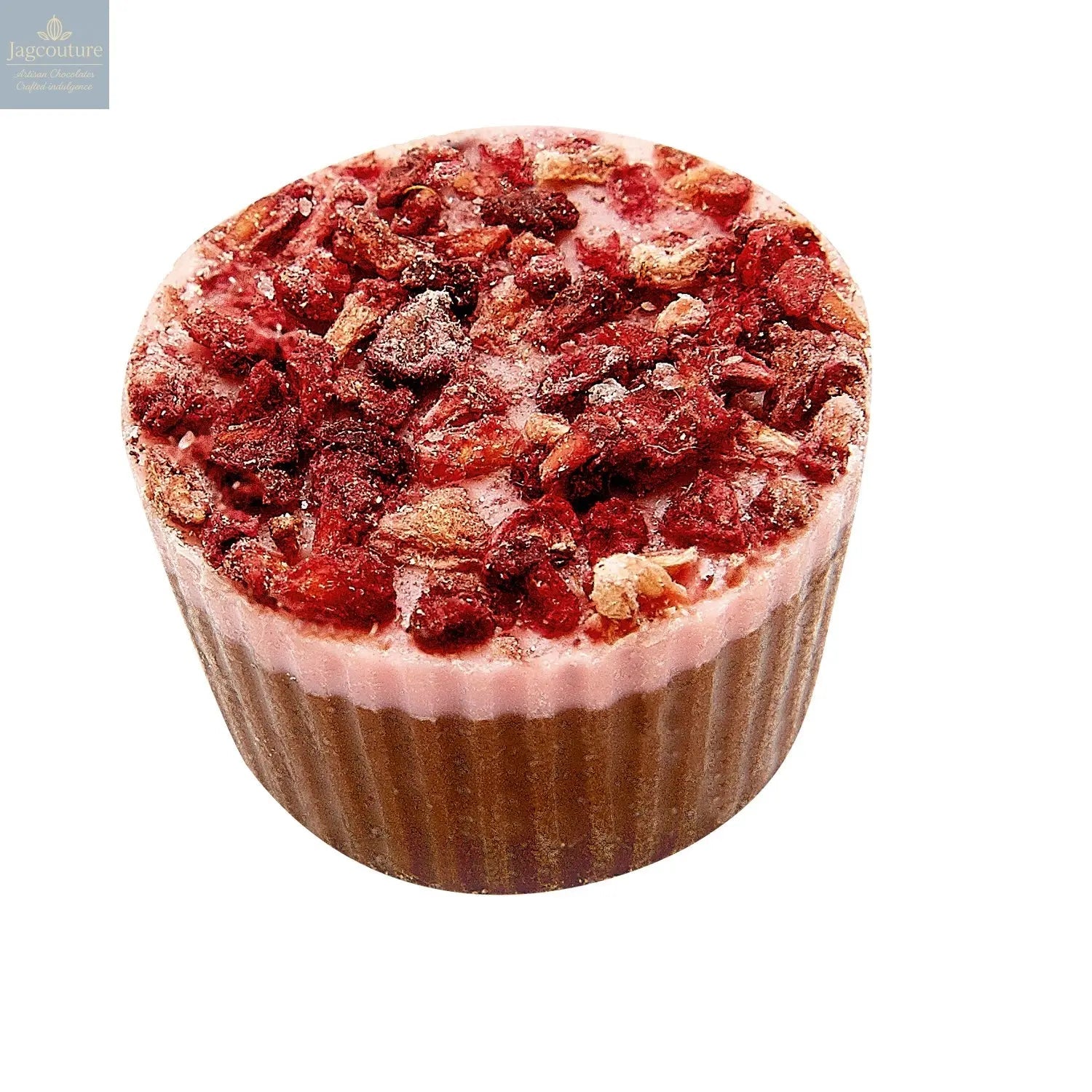 Raspberry Cup - white chocolate cup with freeze dried raspberry pieces 12g approx 860g