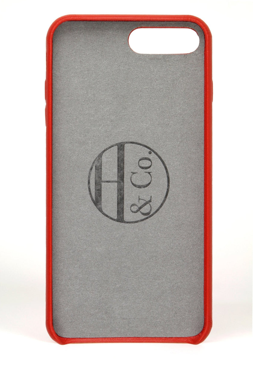 iPhone 7/8 Plus Case, Red Leather