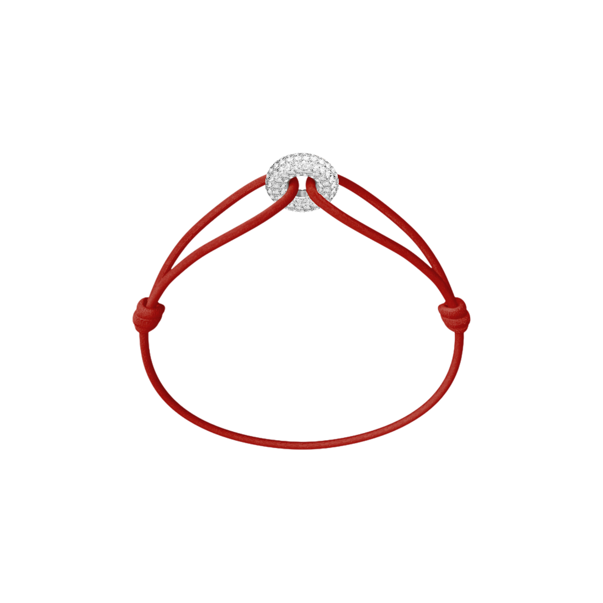 Mini Silver Soho Pavé Cord Bracelet