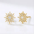 Boucles d'oreilles clous Rhea Starburst | Plaqué or 18 carats