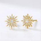 Boucles d'oreilles clous Rhea Starburst | Plaqué or 18 carats