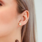 Boucles d'oreilles clous Rhea Starburst | Plaqué or 18 carats